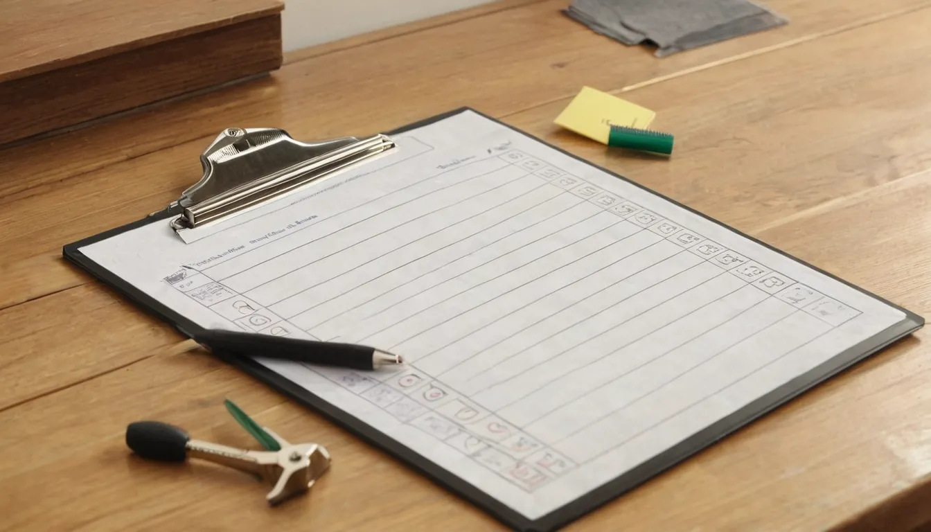 Checklist and tile samples for a home remodel in the Haverhill area